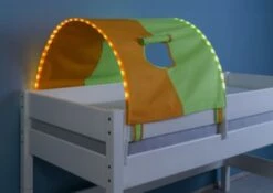 Relita Tunnel Inkl. LED-Beleuchtung Zu Hoch- & Etagenbetten, Grün/orange, 75 Cm