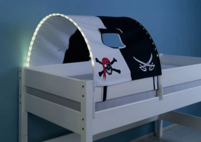 Relita Tunnel Inkl. LED-Beleuchtung Zu Hoch- & Etagenbetten, Pirat, Schwarz/weiß, 75 Cm 3 Relita Tunnel Inkl. LED-Beleuchtung Zu Hoch- & Etagenbetten, Pirat, Schwarz/weiß, 75 Cm