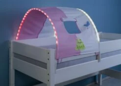 Relita Tunnel Inkl. LED-Beleuchtung Zu Hoch- & Etagenbetten, Prinzessin, Rosa/weiß, 75 Cm