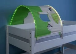 Relita Tunnel Inkl. LED-Beleuchtung Zu Hoch- & Etagenbetten, Dschungel, Grün/weiß, 75 Cm