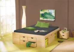 Inter Link Kiefer Massivholz Funktionsbett Mit Schubladen Und Nachttisch -Mytoys Home Store 7516917 04