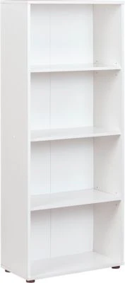 Inter Link Bücherregal Arco, 4 Fächer, Weiß Lackiert