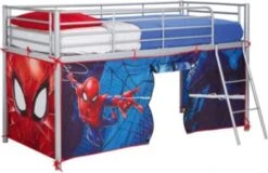 Worlds Apart Vorhangset Für Hochbetten, Spider-Man, Blau/rot