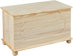 Inter Link Kiefer Massivholz Truhe Mit Gaslift B89 Cm -Mytoys Home Store 9502169 02